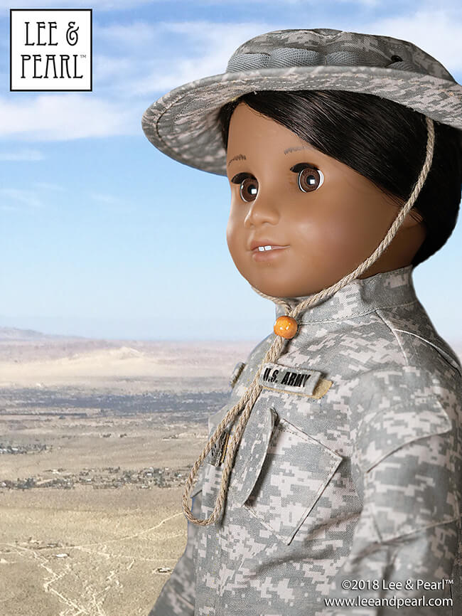 Introducing the Lee & Pearl Military Uniform Separates, Caps and Hats Pattern BUNDLE for 18 Inch American Girl Dolls. We are thrilled to present this collection of our favorite doll uniform separates and hat patterns, giving you ultimate mix-and-match flexibility for all your active, adventuresome 18 inch boy or girl dolls — at a significant discount from the separately purchased pattern prices.