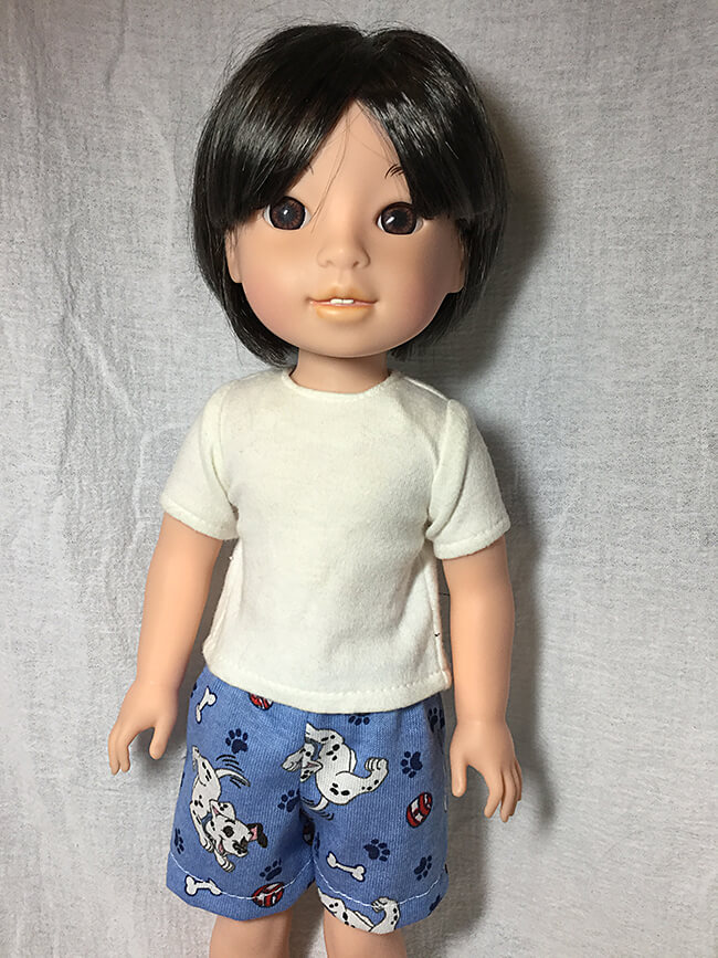 Look who's making Pearls by Lee & Pearl Pattern 101: Gym Shorts for 18 inch American Girl dolls, 16 inch A Girl for All Time dolls and 14 1/2 inch Wellie Wishers and similar dolls -- Rachel K. Pearls are a new line of time- and budget-friendly patterns for doll wardrobe essentials — patterns that are also designed to teach key sewing skills. Got an hour to spare? Make yourself a perfect Pearl.