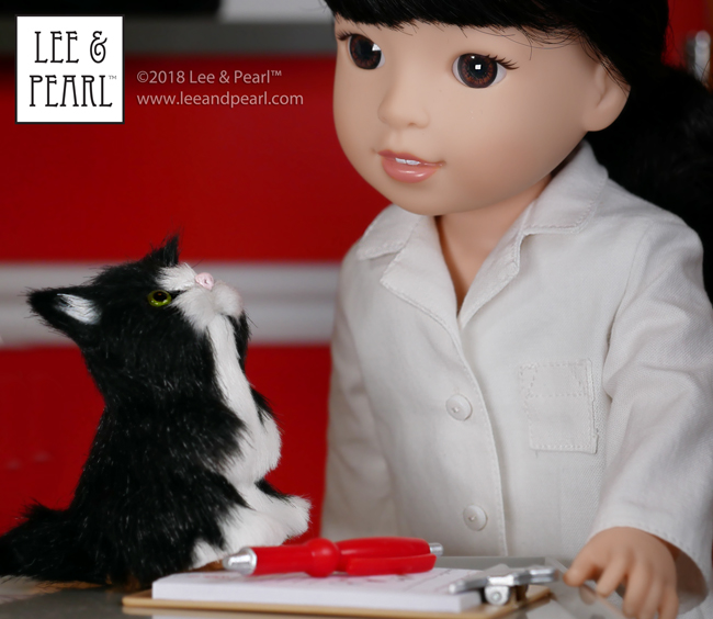 DON’T MISS OUT! Pattern 1025: She Blinded Me with Science Unisex Lab Coat and Safety Goggles for 18 Inch American Girl, 16 Inch A Girl for All Time and 14 1/2 Inch Wellie Wisher dolls will be our FREE pattern for Lee & Pearl mailing list subscribers for just a few more days. We’ll debut a new pattern soon — to receive BOTH patterns for free, sign up NOW!