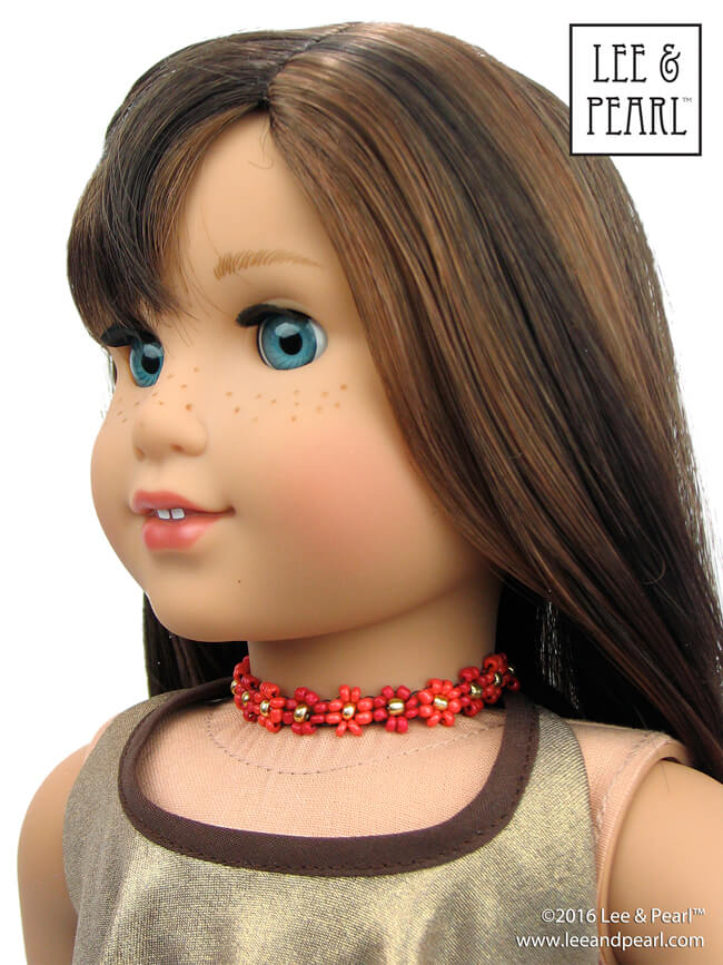 Introducing Lee & Pearl Pattern 1032: Desert Sunrise Maxi Dress, Halter Top and Beaded Chokers for 18 Inch Dolls. Get your American Girl dolls summer-ready with gauzy MAXI DRESSES and loose floaty TOPS, draped in beautiful folds from a flattering bias tape-bound halter neckline. Then complete your girl's boho look with the perfect handmade BEADED CHOKER. Find this pattern in our Etsy store at https://www.etsy.com/listing/397805083/lp-1032-desert-sunrise-maxi-dress-halter