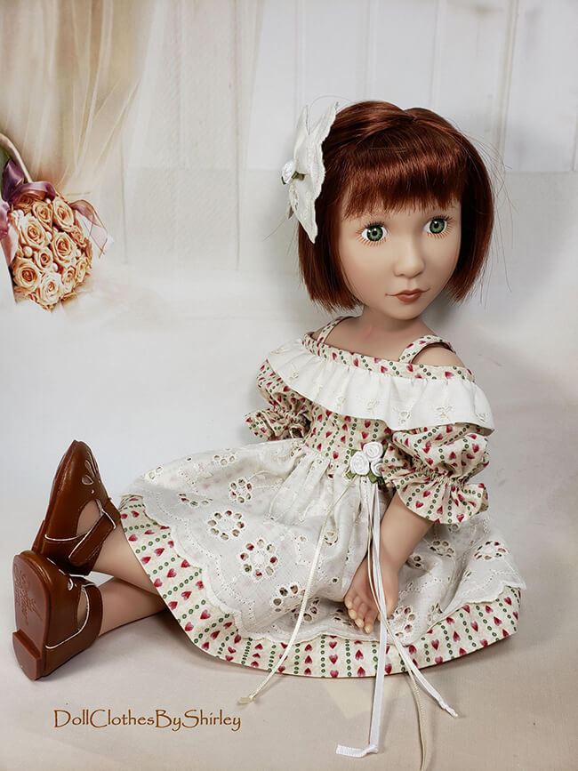 Happy Valentine’s Day! We're thrilled that Shirley F. of DollClothesByShirley on Etsy — one of our favorite custom doll seamstresses — has graciously allowed us to share these pictures of her A Girl for All Time® dolls wearing the holiday themed dresses she made using Lee & Pearl Pattern 1035: Olá Brasil for 18 Inch, 16 Inch and 14 1/2 Inch Dolls. Thank you, Shirley!