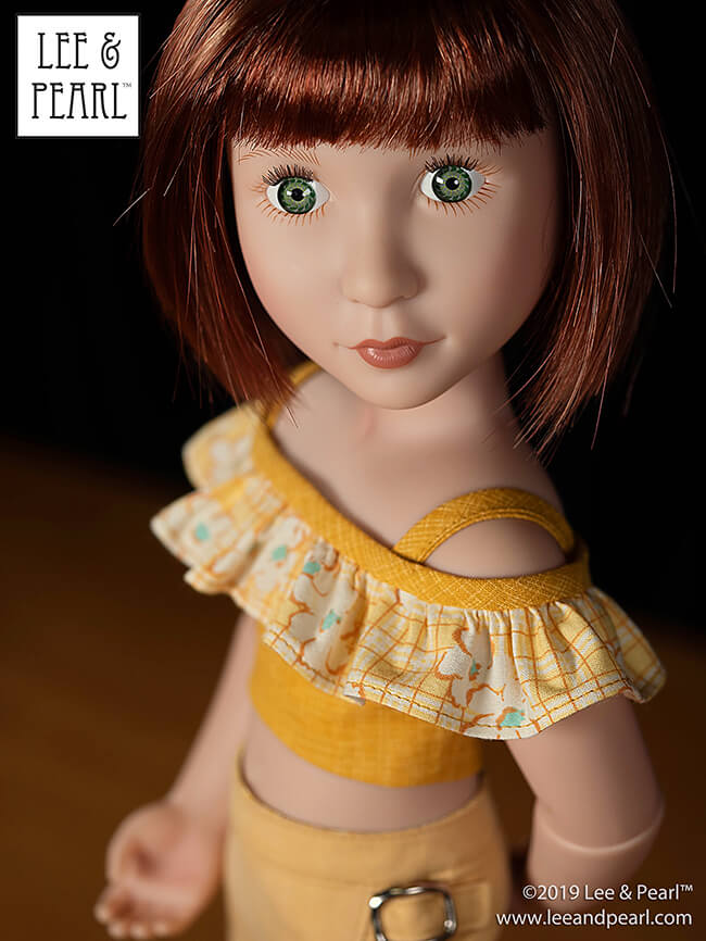 What a difference a TWEAK makes. We created great, new off-the-shoulder looks using Lee & Pearl Pattern 1035: Olà Brasil! Samba Top and Bahia Dress for 18 inch American Girl, 16 inch A Girl for All Time and 14 1/2 inch Wellie Wisher dolls — and our new FREE BONUS tweak-the-pattern package. Get the pattern in our Etsy store, and the tweak in our latest newsletter!