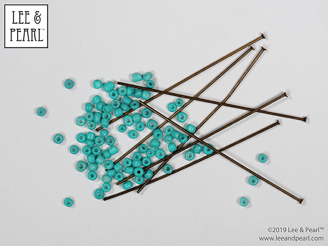 With the techniques and tools we feature in the Lee & Pearl Introduction to Jewelry Making for Vinyl Play Dolls eBook, when you see a style that you like, you can recreate it yourself. Follow along as we show you how we turned a Pinterest inspiration image into this turquoise sunburst choker for 18 inch American Girl® and other dolls!