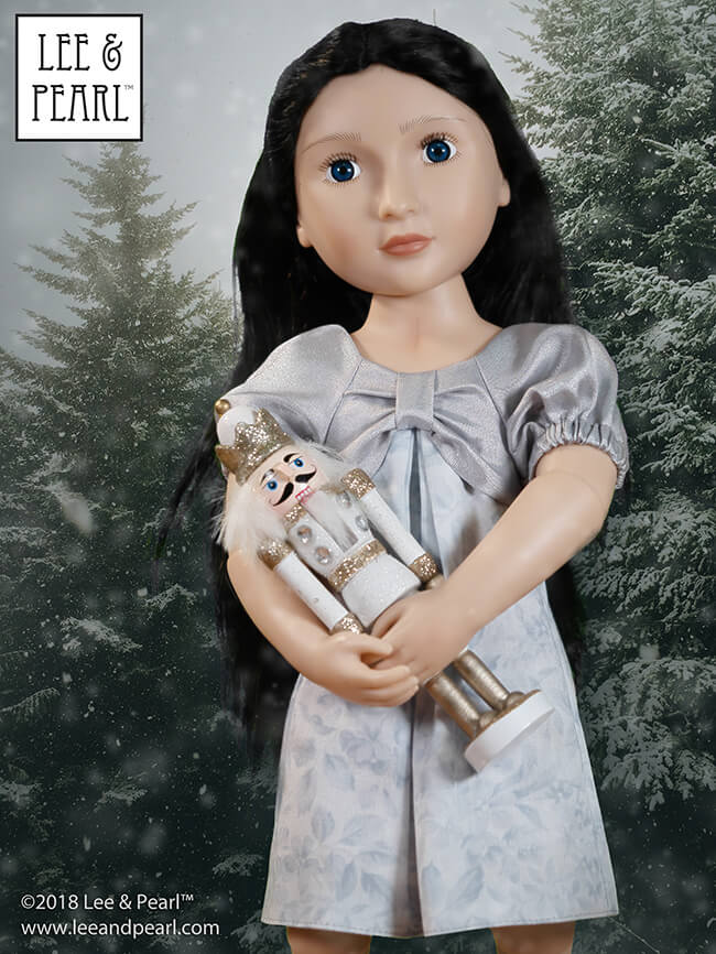 FREE PATTERN! Subscribe to the Lee & Pearl mailing list and we'll send you Pattern 1038: The Gift Bow Front Dress for 18 inch American Girl, 16 inch A Girl for All Time and 14 1/2 inch Wellie Wisher and similar dolls as our FREE gift. Make this lovely, festive dress from quarter yards or fat quarters of a wide range of fabrics -- quilting cottons to silks. This pattern won't remain FREE forever. Don't miss out, join our mailing list today at www.leeandpearl.com.