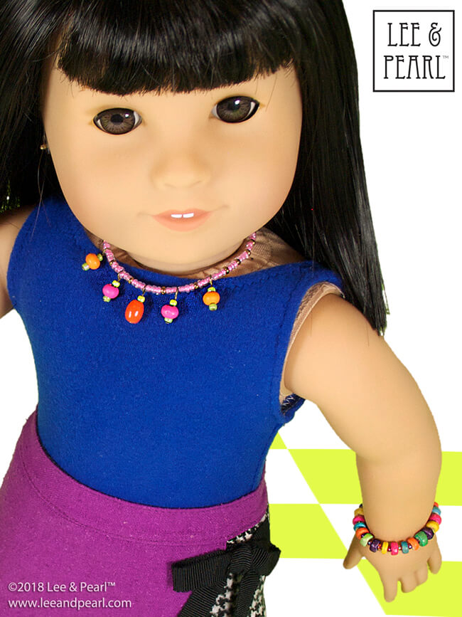 We're proud to present the NEW Lee & Pearl craft guide — INTRODUCTION TO JEWELRY MAKING FOR VINYL PLAY DOLLS (18 Inch, 16 Inch, 14 1/2 Inch and beyond!) We know that you work hard to get your doll’s style just right. But clothes can only be one part of any look. Learn how to make your own doll-scale EARRINGS, BRACELETS and NECKLACES as well, to fully explore your doll's unique style. We’ve even included directions to pierce your own doll’s ears safely and easily.