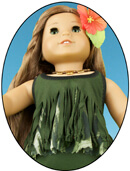 For this boho look, make Lee & Pearl Pattern 1057: Halter Swimsuit and Swimdress for 18 Inch Dolls using the fringed tweak, available on our website at www.leeandpearl.com