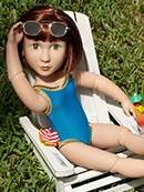 Lee & Pearl Pattern 1058: Retro Ruffled Swimsuit and Bikini for Dolls