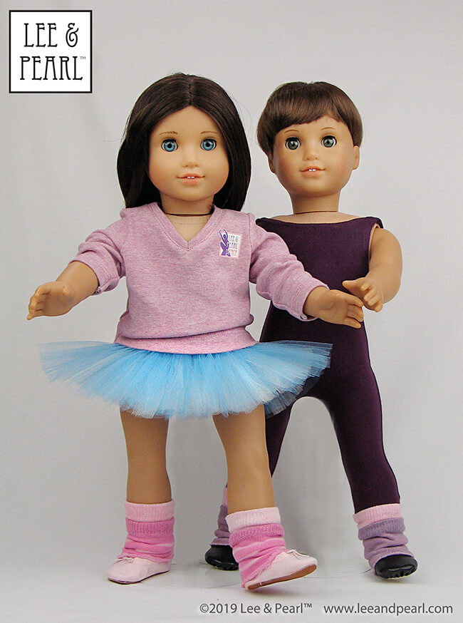 We are proud to announce the release of Lee & Pearl Ballet Performance patterns — newly redesigned for 16 inch A Girl for All Time® dolls and 14 1/2 inch WellieWishers® and similar dolls, as well as 18 inch American Girl® dolls. Buy both patterns, or get the discounted bundle for ultimate mix-and-match flexibility to make just-like-the-real-thing dance and recital tutus and costumes for all your favorite dolls.