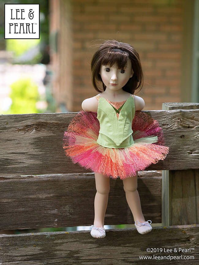 We are proud to announce the release of Lee & Pearl Ballet Performance patterns — newly redesigned for 16 inch A Girl for All Time® dolls and 14 1/2 inch WellieWishers® and similar dolls, as well as 18 inch American Girl® dolls. Buy both patterns, or get the discounted bundle for ultimate mix-and-match flexibility to make just-like-the-real-thing dance and recital tutus and costumes for all your favorite dolls.