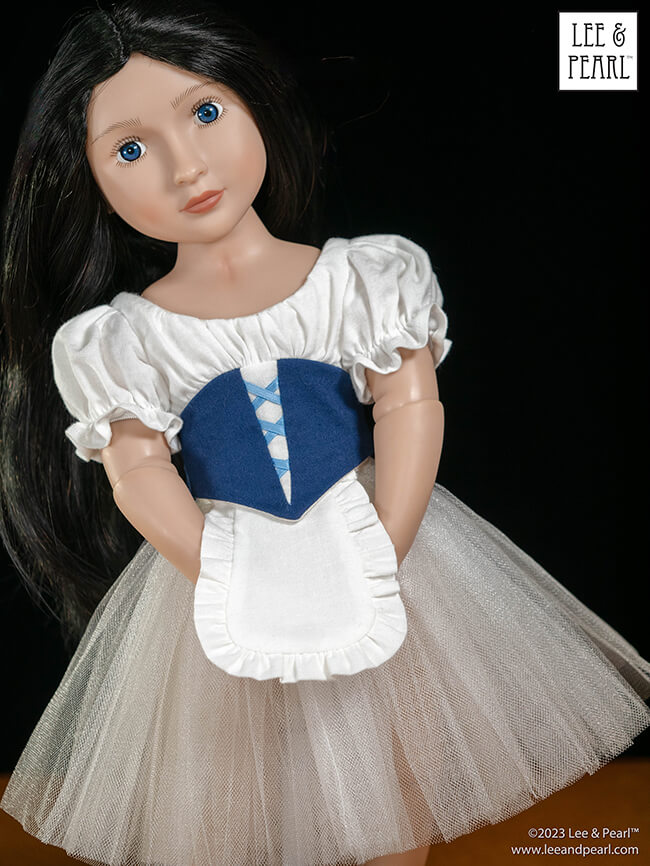 It's our 10th anniversary and we're celebrating with a STOREWIDE SALE and a NEW PATTERN release! Every year, we celebrate the Lee & Pearl birthday with a 48-hour blowout sale on everything in our Etsy shop. This year, that includes a brand new pattern. Introducing L&P Pattern 1078: Village Dance Peasant Style Ballet Bodice with Faux Corset, Puff Sleeves and Detachable Apron for 18 Inch, 16 Inch and 14 1/2 Inch Dolls!