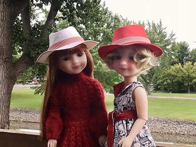 Look Who’s Making … Lee & Pearl Pattern 2023: The Fedora Hat for Dolls! We’re so excited about all the wonderful hats our friends are making for their dolls using this pattern — our current exclusive pattern for L&P mailing list subscribers. Want your own copy of this unique, versatile pattern? Join the Lee & Pearl mailing list at www.leeandpearl.com to get Pattern 2023 as our FREE gift!