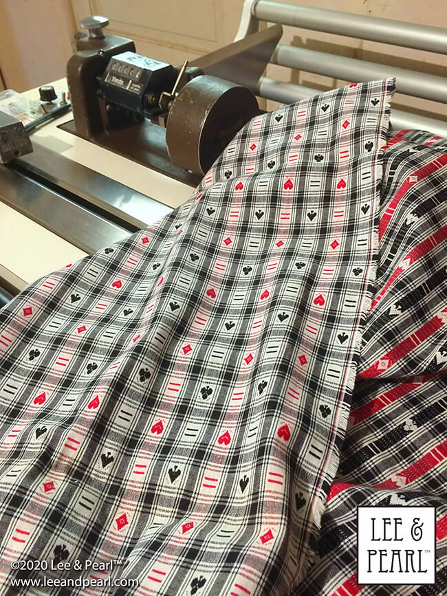 Fabric and pattern lovers, we've got great news for you. Click through to see some of the gorgeous materials — and the workroom machine — that we got at a recent liquidation sale in Dallas. And check out SNEAK PEEK 2 at our COMING VERY SOON new exclusive pattern for Lee & Pearl mailing list subscribers!