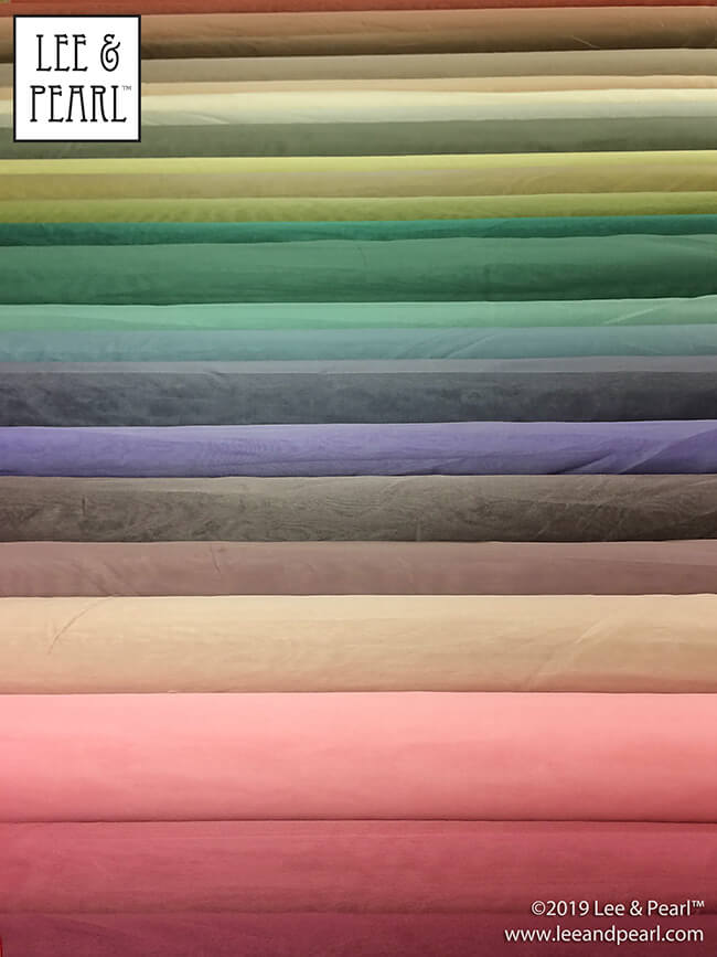 With a glorious palette of OVER ONE HUNDRED AND TEN colors spread out on the worktable in front of us, we like to think that each of our carefully chosen, five-color Lee & Pearl MYSTERY PACK silk organza kits is a unique work of art, with a unique story to tell.  Wouldn't you like to be the one imagining that story for your own kit? Now you can! CLICK THROUGH to see how!