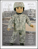 Lee & Pearl PDF patterns for dolls — Pattern 1010: Army Combat Uniform Pattern for 18 Inch American Girl Dolls