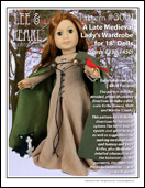 Pattern #3001: A Late Medieval Lady's Wardrobe for 18" Dolls